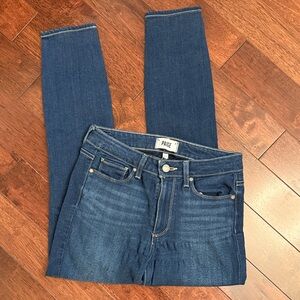 PAIGE Hoxton Dark Blue Stretch Skinny Ankle Denim Jeans 27